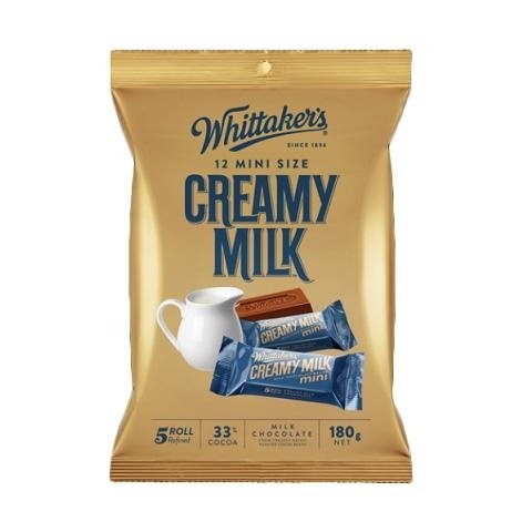 WHITTAKERS 12 MINI SIZE CREAMY MILK 180G-img